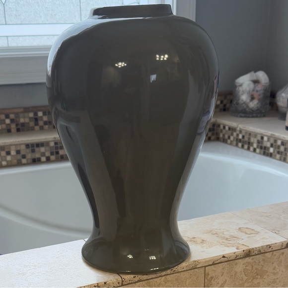 Other - 15” Inch Unbranded Lustrous Gray Vase
